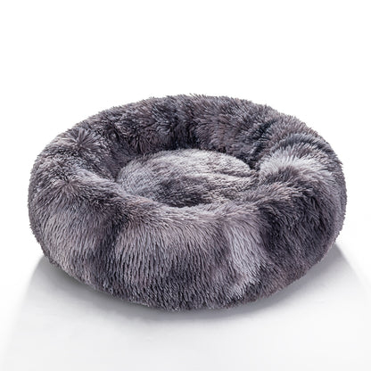 Round Long-Plush Pet Bed