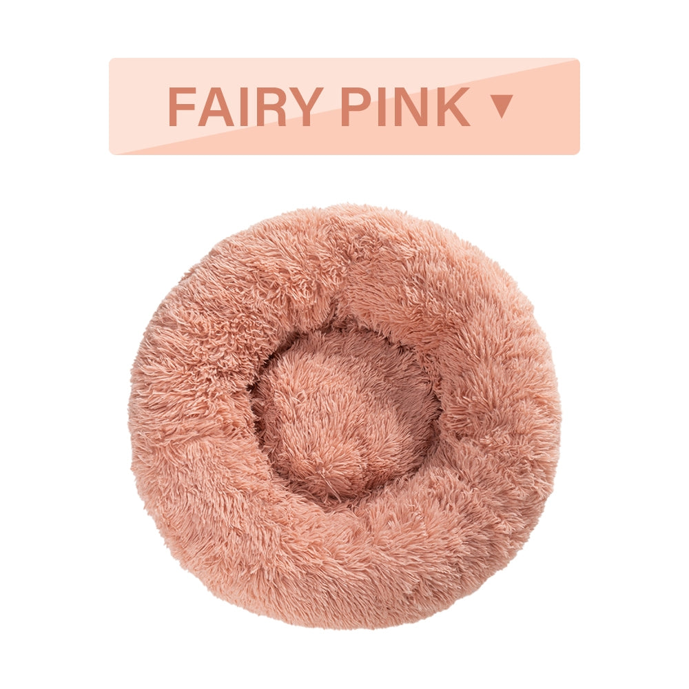 Round Long-Plush Pet Bed