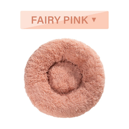 Round Long-Plush Pet Bed