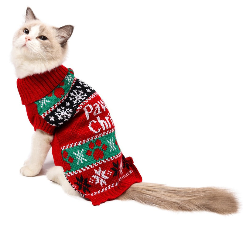Snowman Knit Pet Sweater