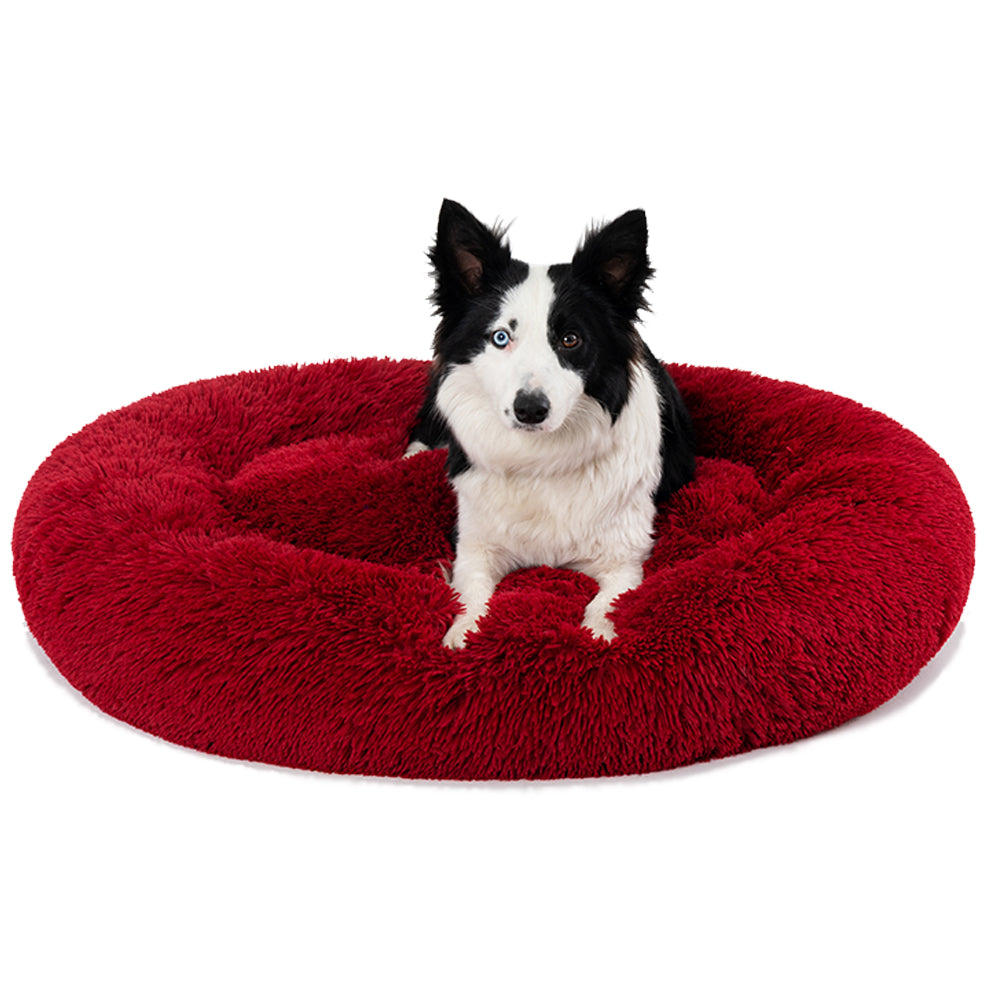 Round Long-Plush Pet Bed