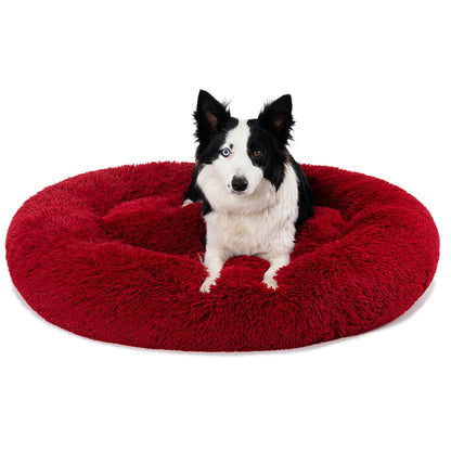 Round Long-Plush Pet Bed