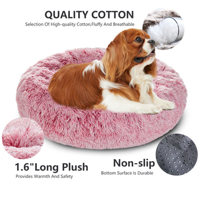 Round Long-Plush Pet Bed