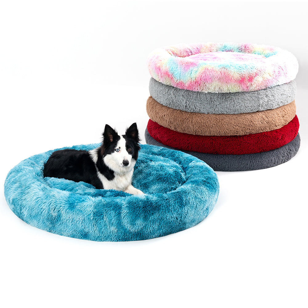 Round Long-Plush Pet Bed
