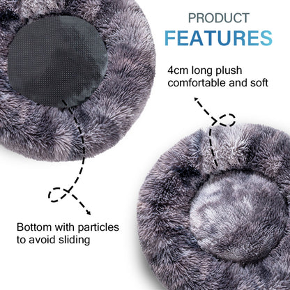 Round Long-Plush Pet Bed