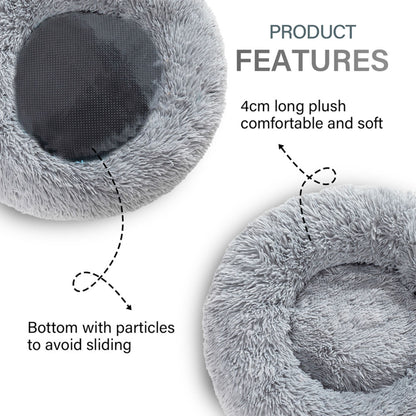 Round Long-Plush Pet Bed