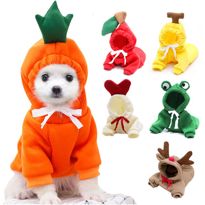 Fruit-Print Pet Hoodie