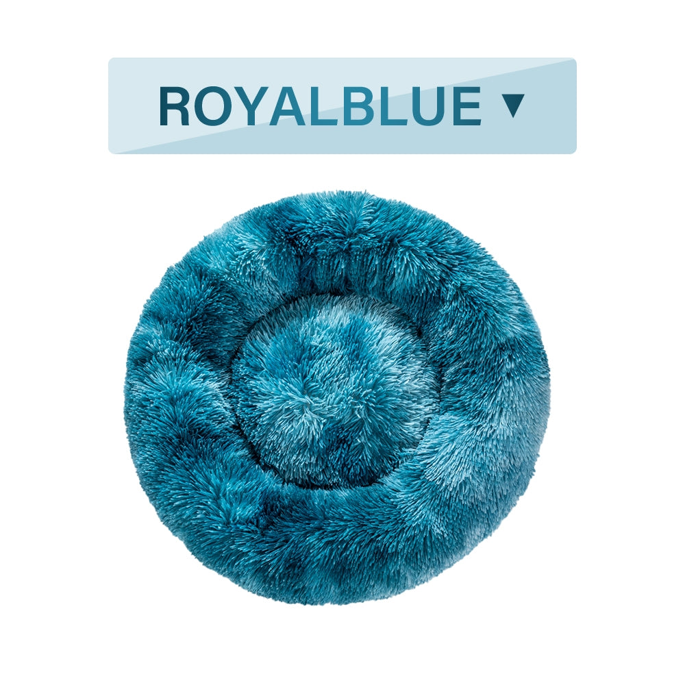 Round Long-Plush Pet Bed