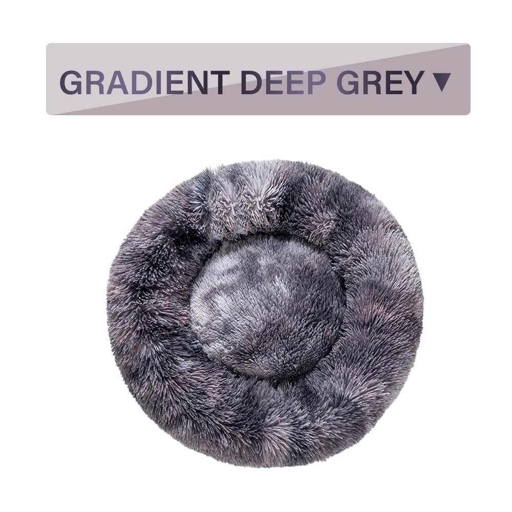 Round Long-Plush Pet Bed